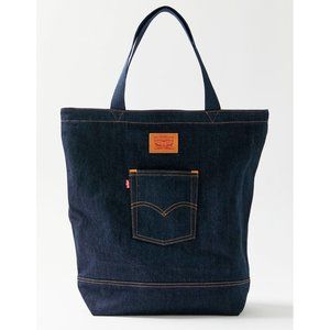 Levi's Back Pocket Dark Wash Blue Denim Tote Bag